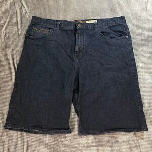LRG Lifted Research Group Mens Denim Shorts Dark Wash Blue 42X10 Streetwear
